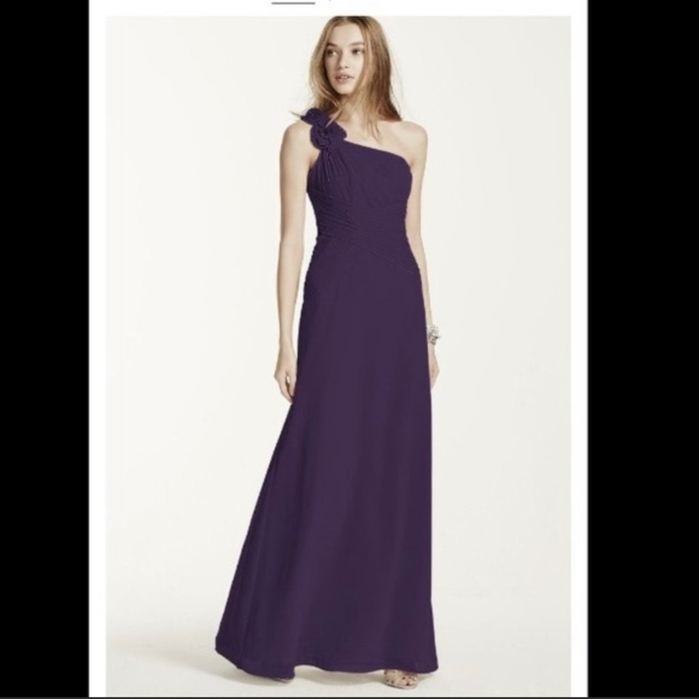 Bridesmaid chiffon maxi dress - Purple - Sz 10